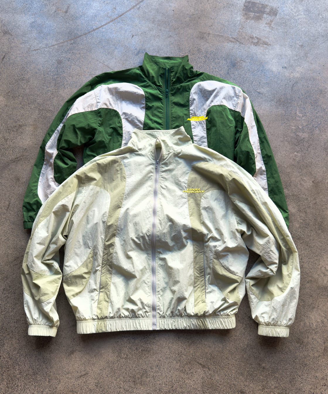 Green tracksuit jacket